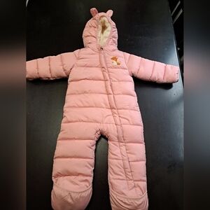 NEW Condition German Impidimpi Pink Hooded Snowsuit     Size 6-12 months (74-80)